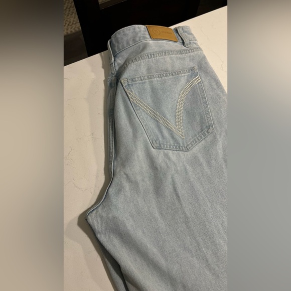 REDBAT Light Blue Women's Slouchy High-Rise Jean Cargo Pants size W12 - Picture 3 of 14